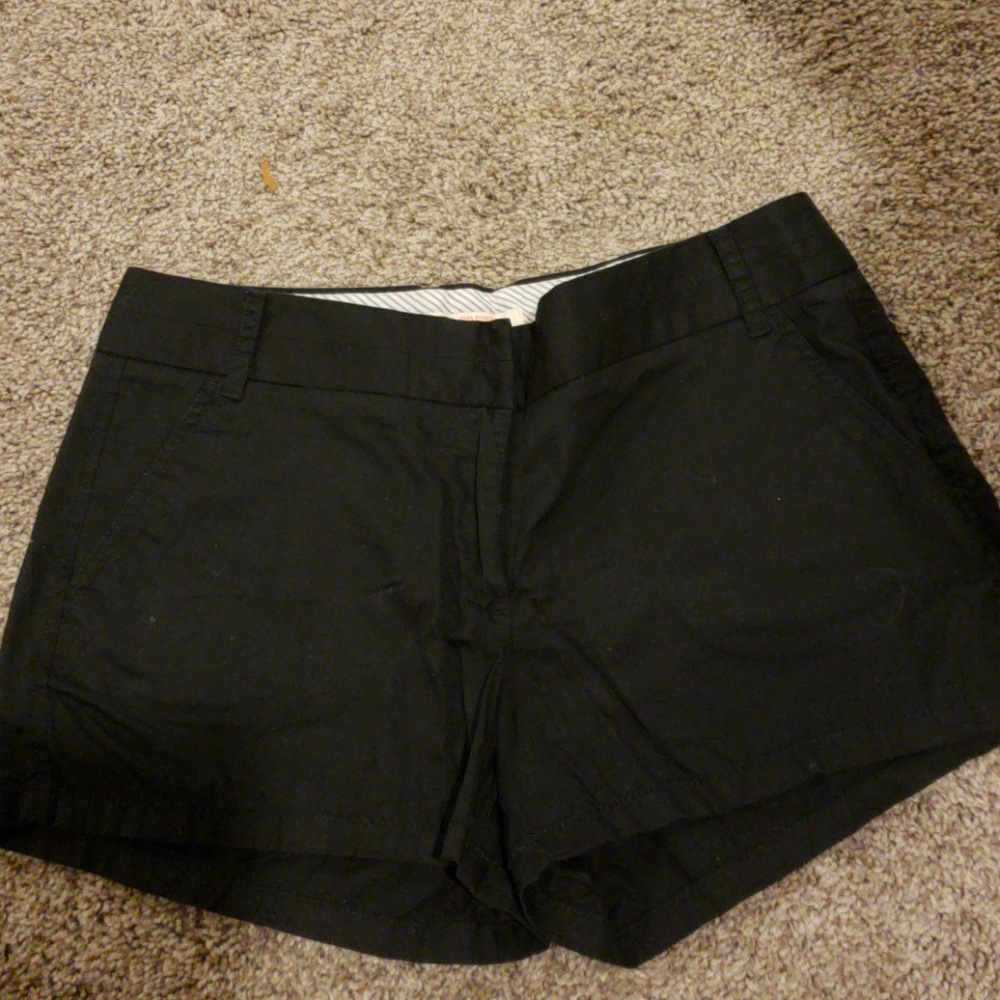 J Crew black chinos shorts size 8